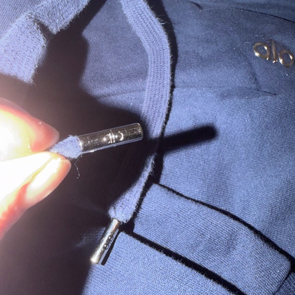 ALO Accolade Navy Blue Sweatpants and Hoodie Set - Picture 5 of 8